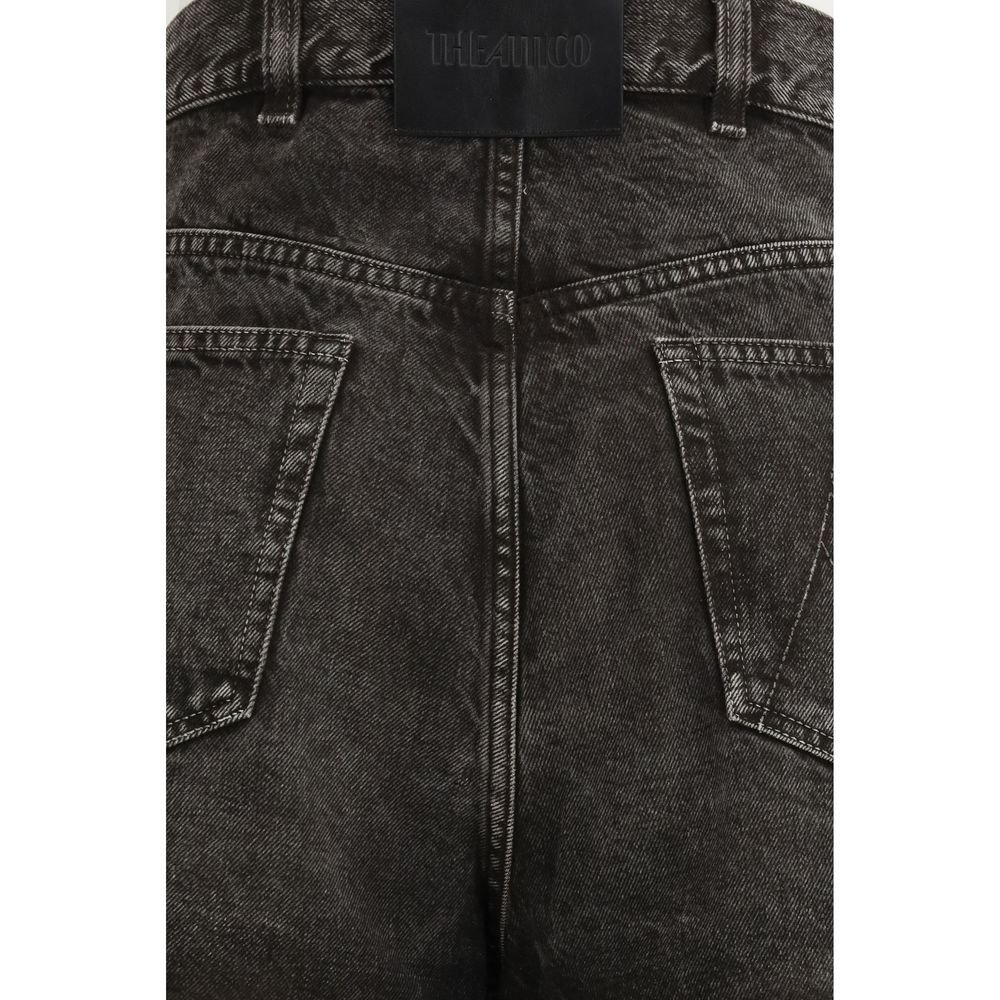 The Attico Black Cotton High-Waisted Women's Jean