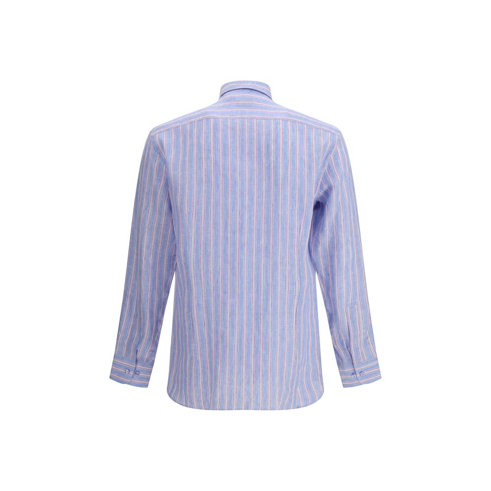 Etro Multicolor Linen Men's Shirt
