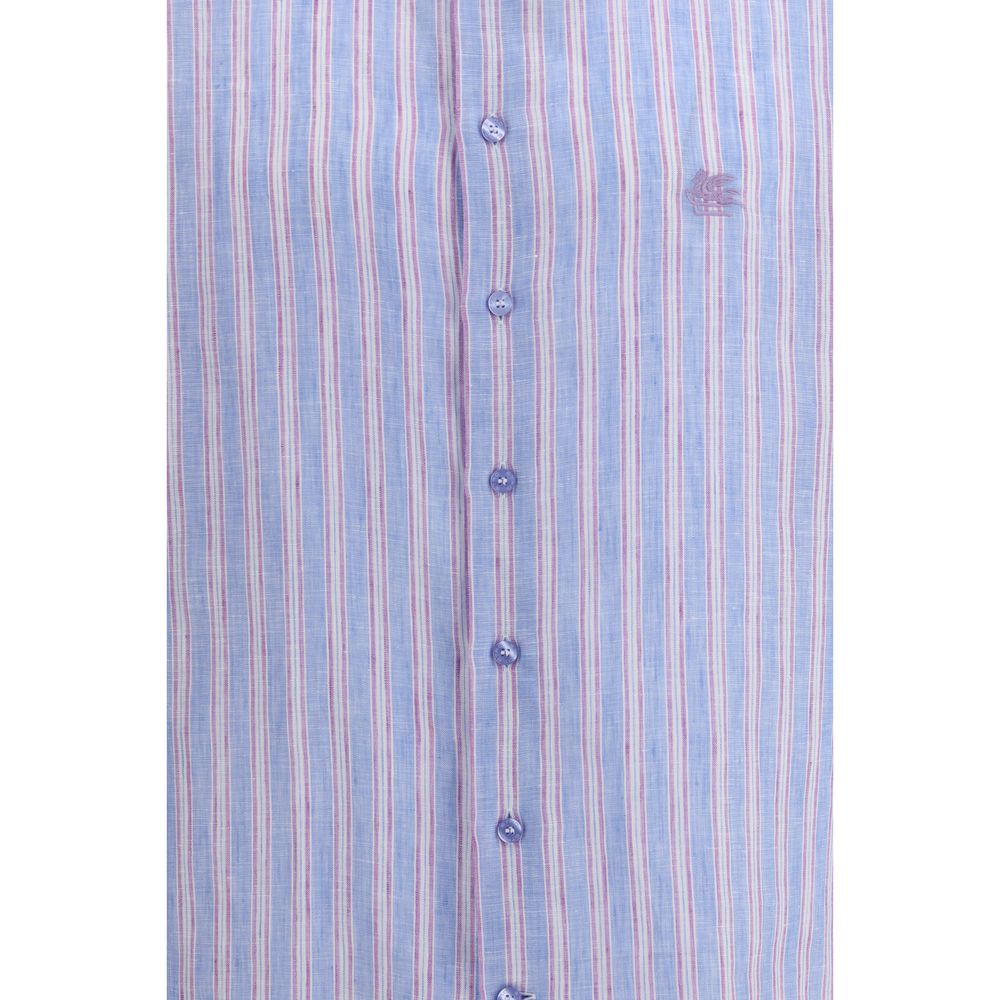 Etro Multicolor Linen Men's Shirt
