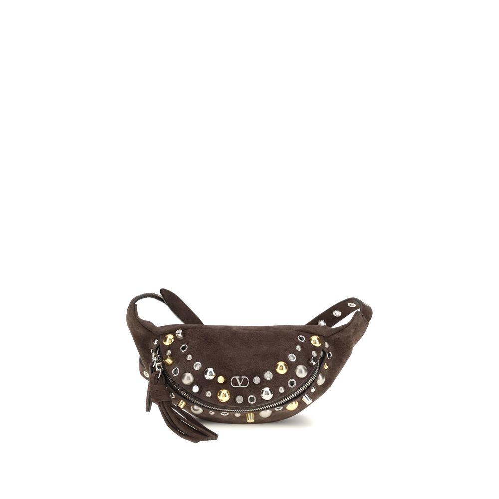 Valentino Garavani Brown Calf Leather Bos Taurus Shoulder Men's Bag