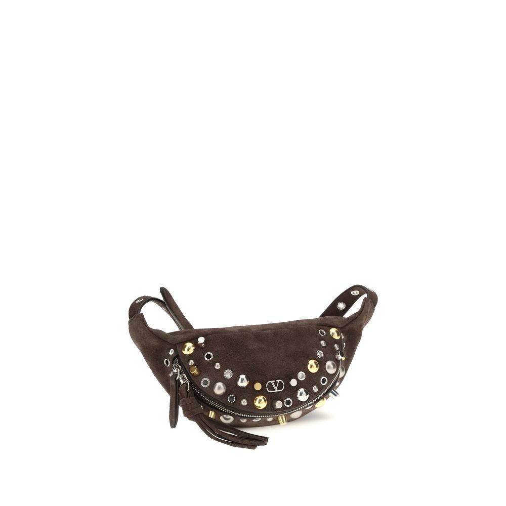 Valentino Garavani Brown Calf Leather Bos Taurus Shoulder Men's Bag