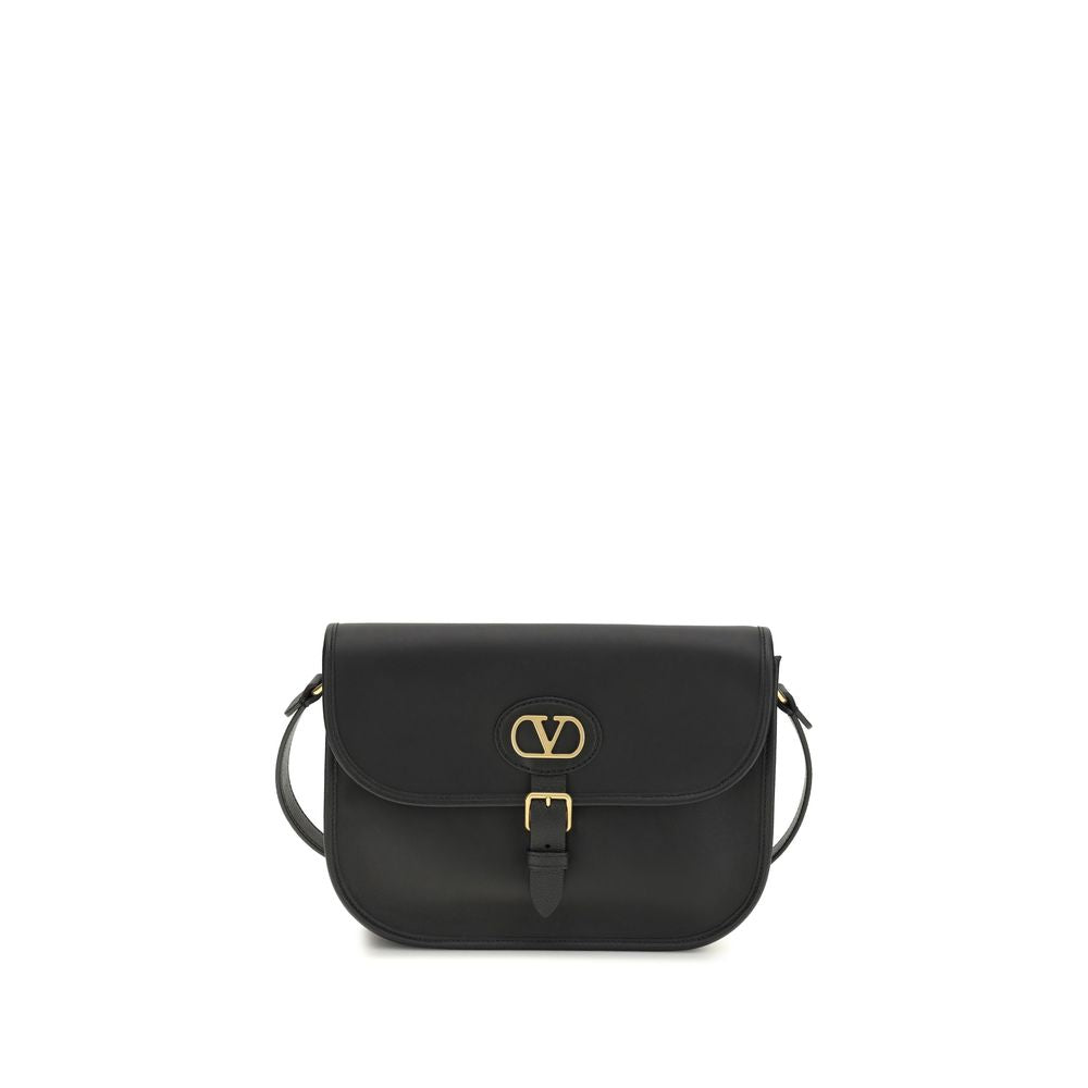Valentino Garavani Black Calf Leather Bos Taurus Shoulder Men's Bag