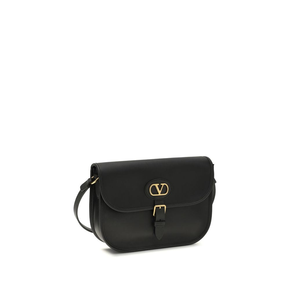 Valentino Garavani Black Calf Leather Bos Taurus Shoulder Men's Bag