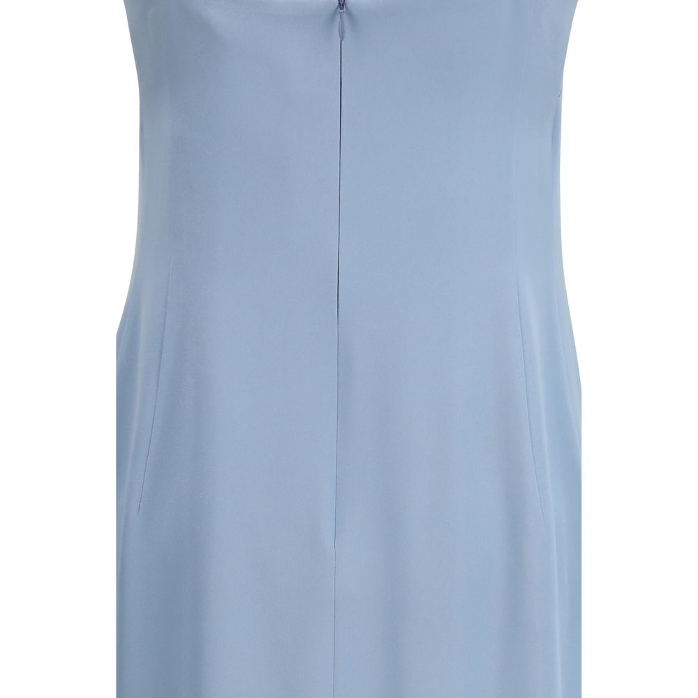 Di Stavnitser Blue Silk Long Women's Dress