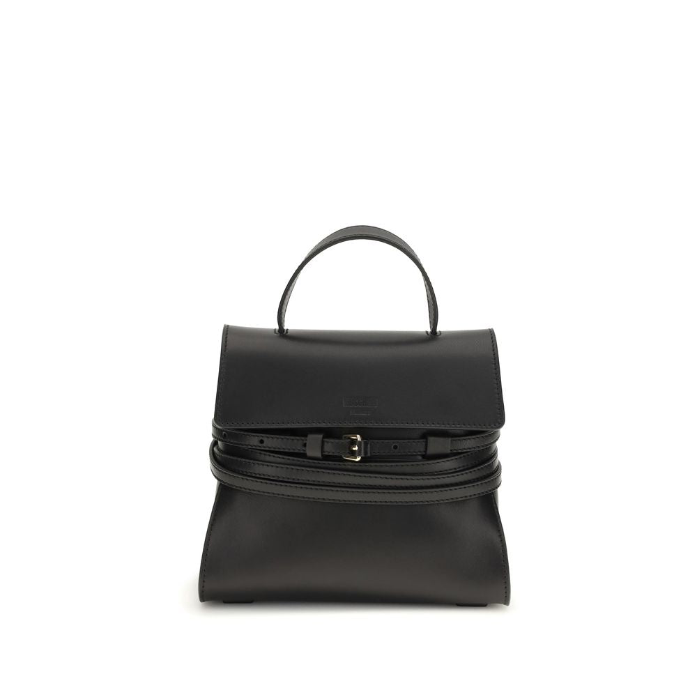 Moschino Black Calf Leather Bos Taurus Women's Handbag