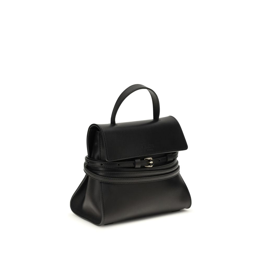 Moschino Black Calf Leather Bos Taurus Women's Handbag