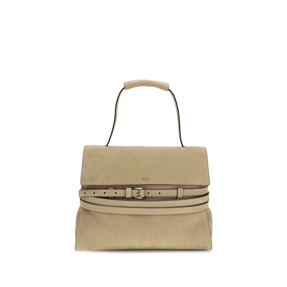 Moschino Beige Calf Leather Bos Taurus Women's Handbag