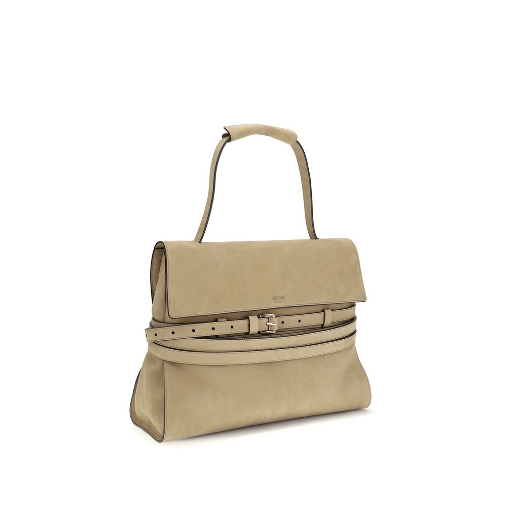 Moschino Beige Calf Leather Bos Taurus Women's Handbag