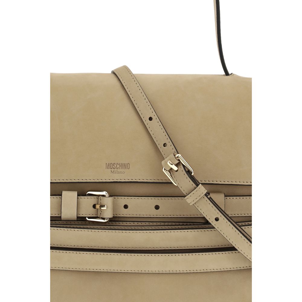 Moschino Beige Calf Leather Bos Taurus Women's Handbag