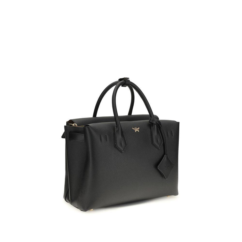 MCM Black Calf Leather Bos Taurus Women's Handbag