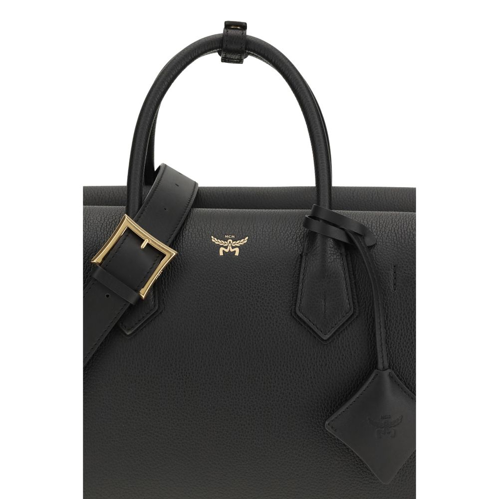 MCM Black Calf Leather Bos Taurus Women's Handbag