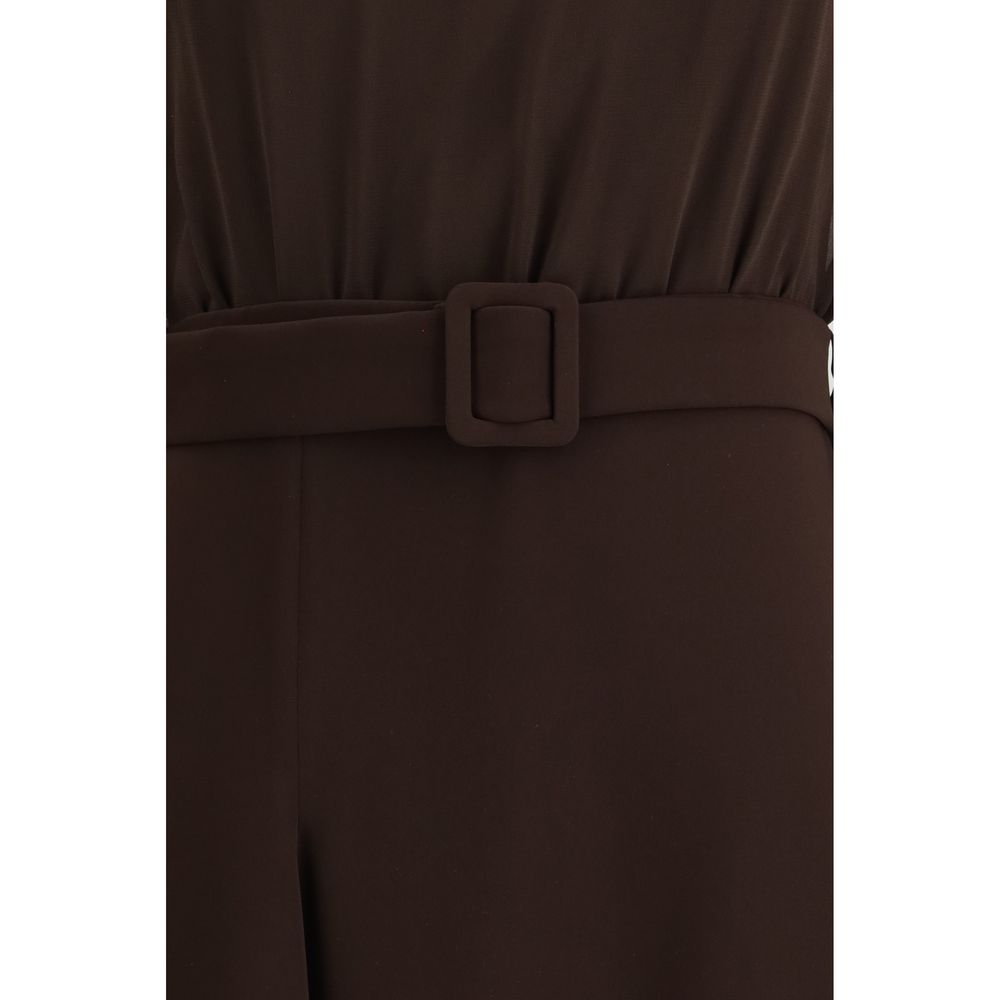 P.A.R.O.S.H. Brown Polyester Casual Women's Dress