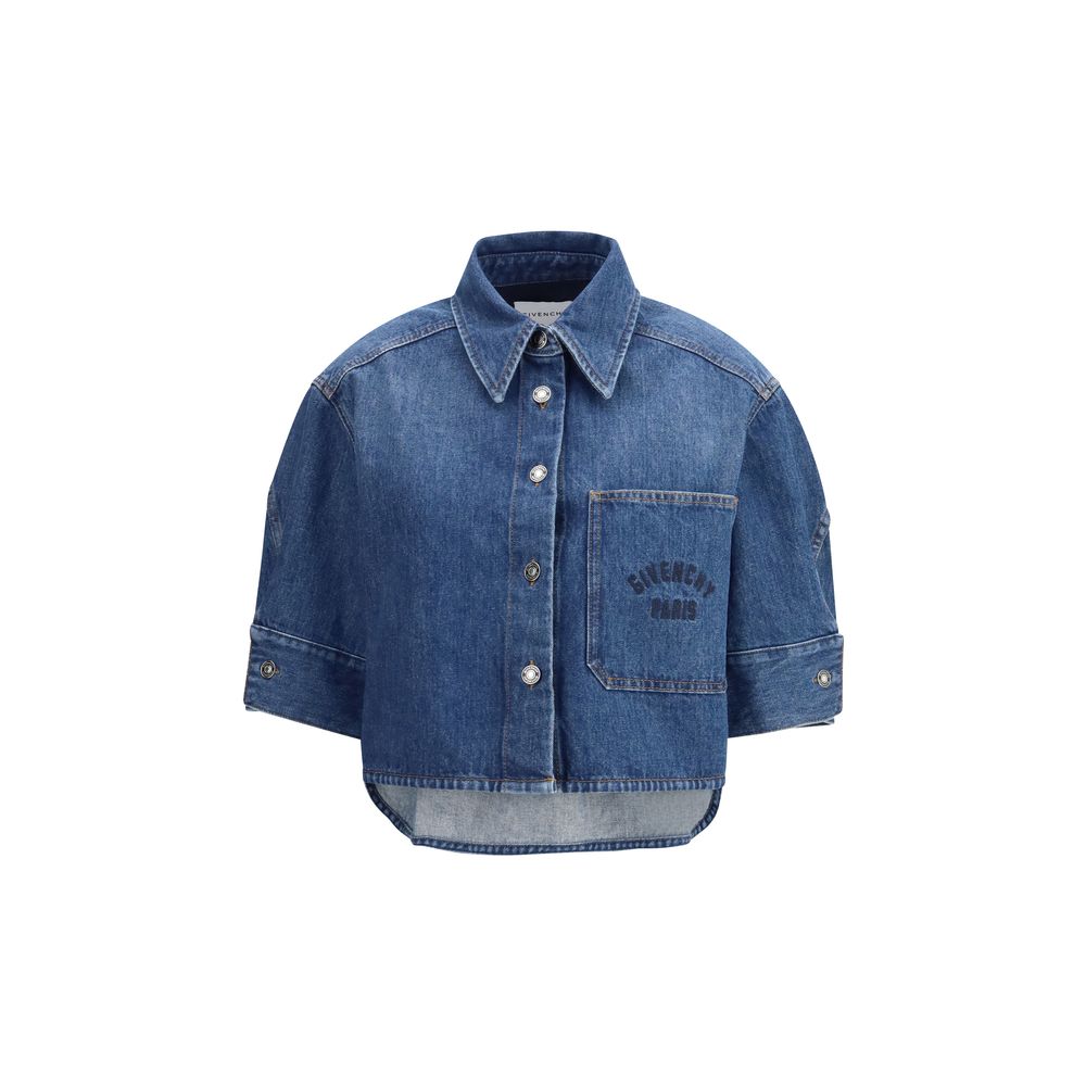 Givenchy Blue Denim Women's Shirt