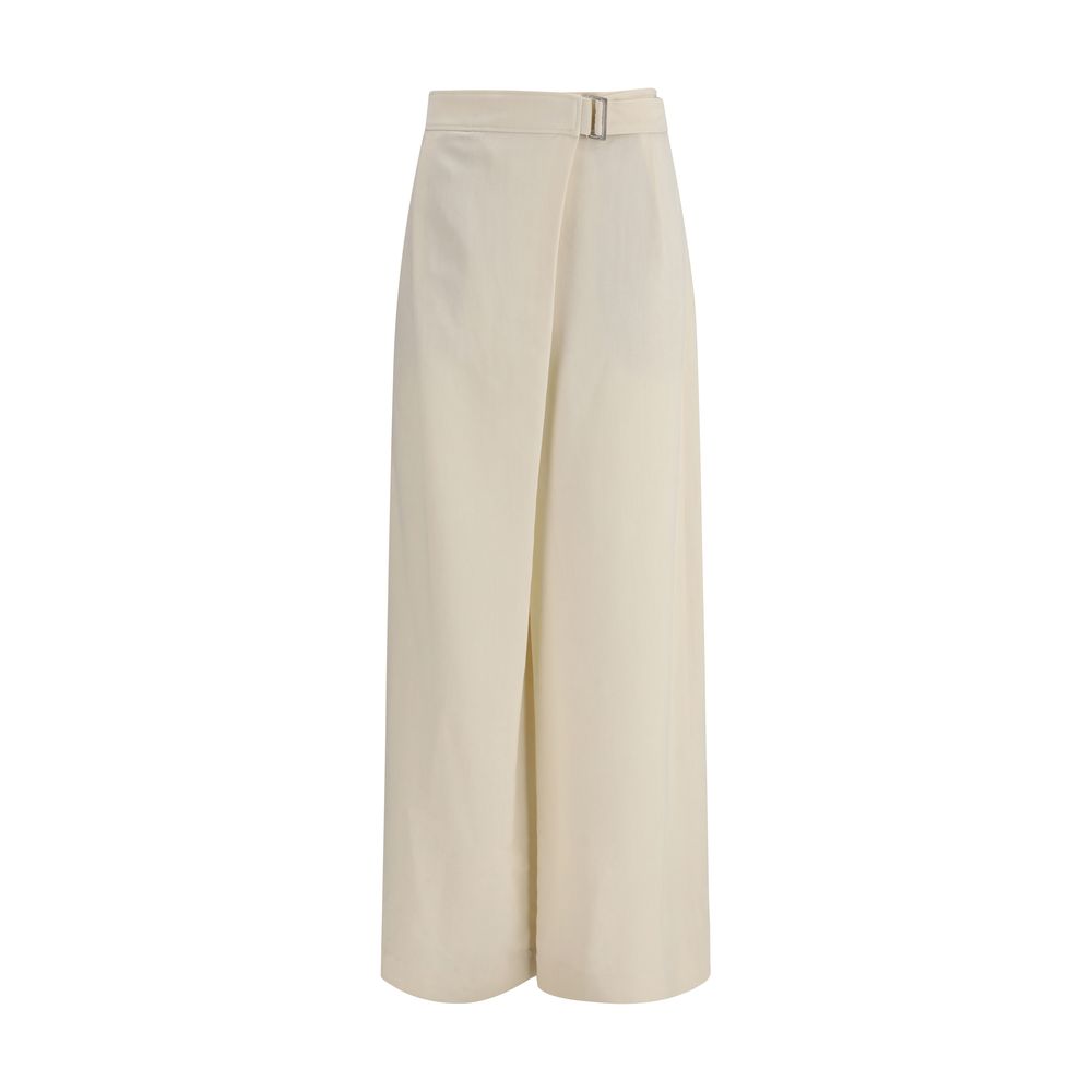 Brunello Cucinelli Beige Viscose Casual Women's Pants