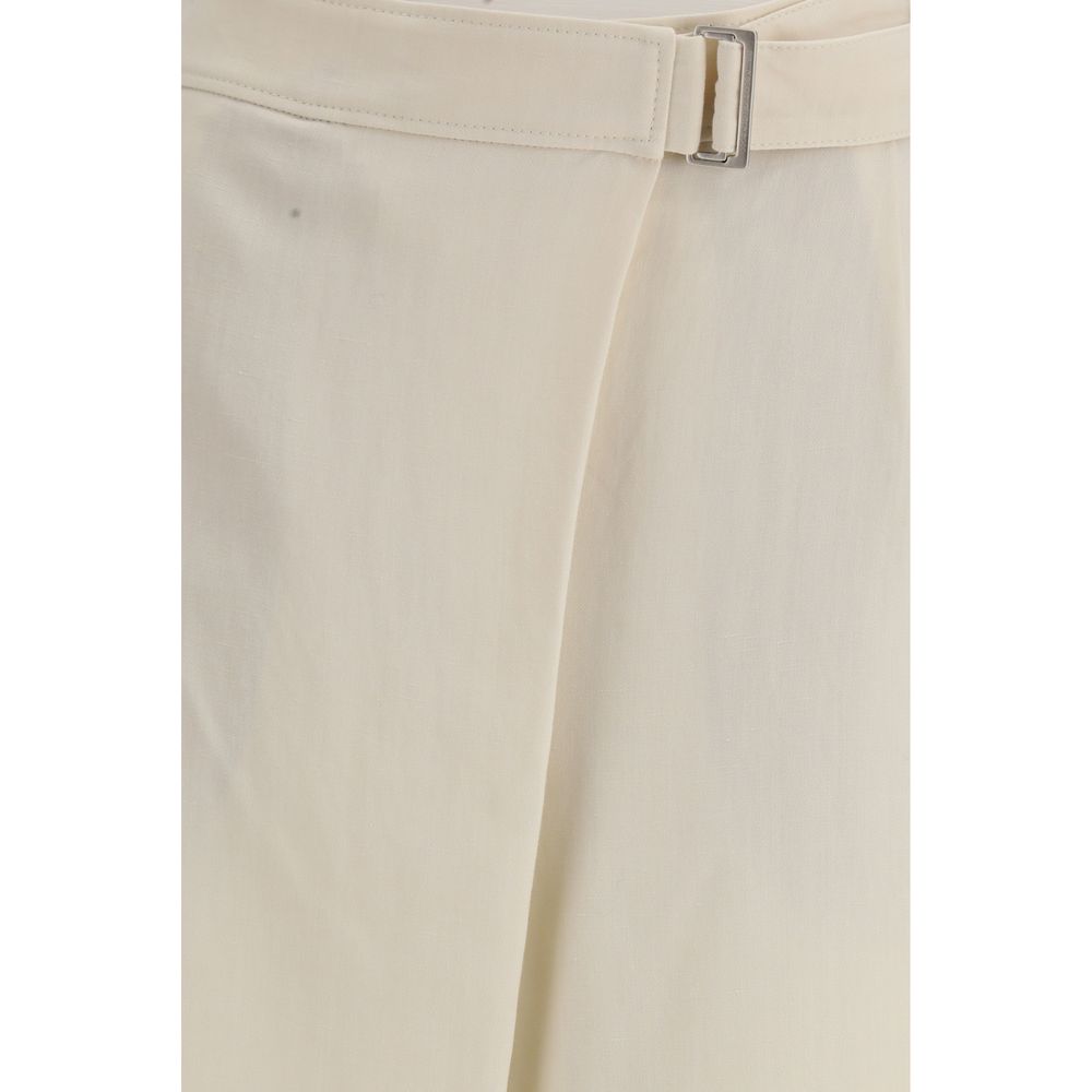 Brunello Cucinelli Beige Viscose Casual Women's Pants