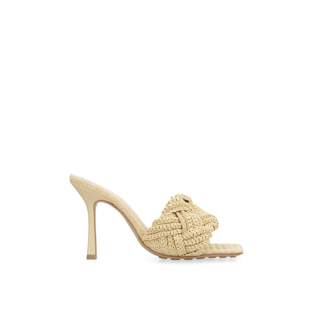 Bottega Veneta Beige Raffia Women's Mules