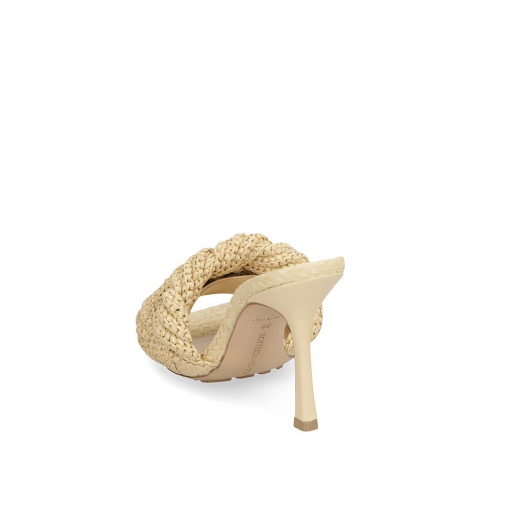 Bottega Veneta Beige Raffia Women's Mules