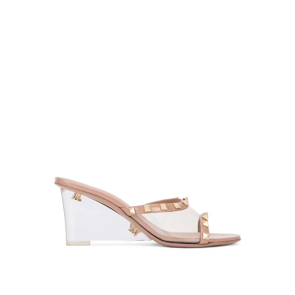 Valentino Garavani Beige Leather Women's Mules