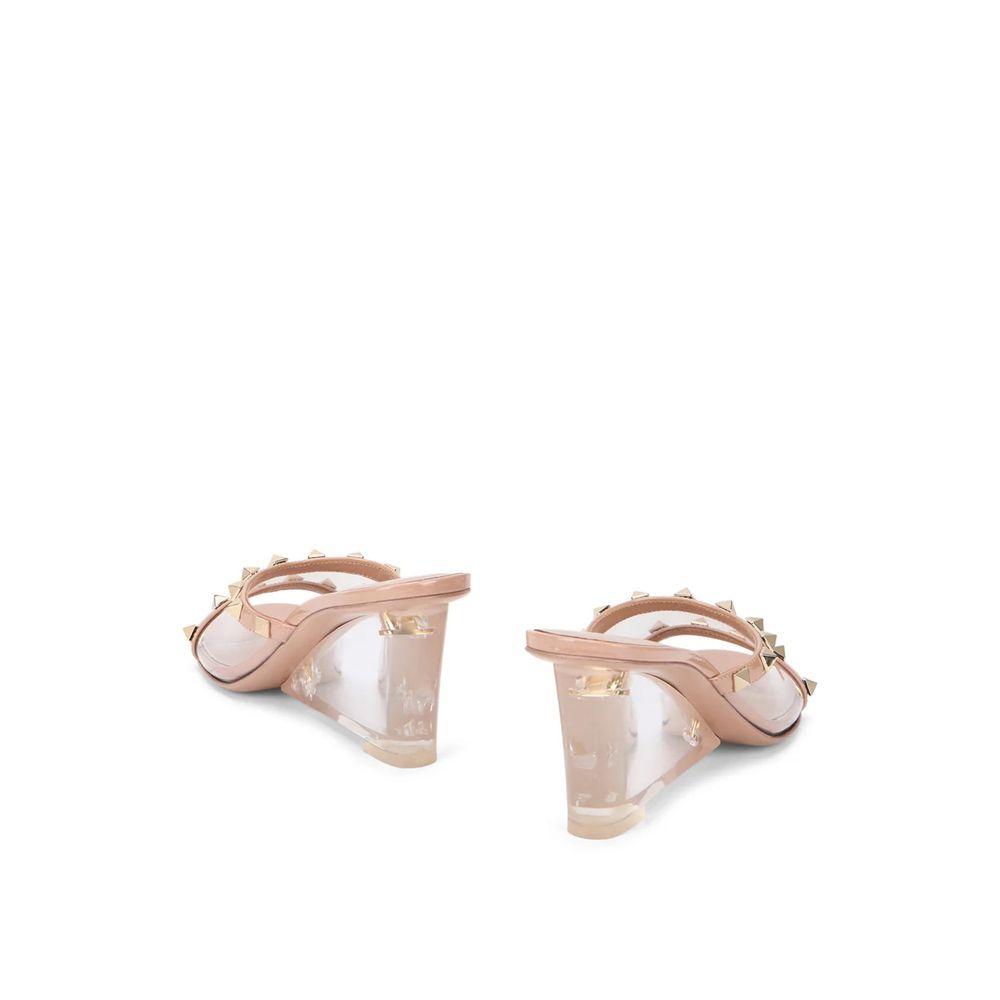 Valentino Garavani Beige Leather Women's Mules