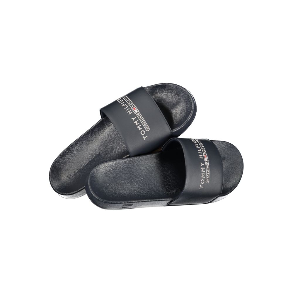 Tommy Hilfiger Blue Polyurethane Men Men's Slipper