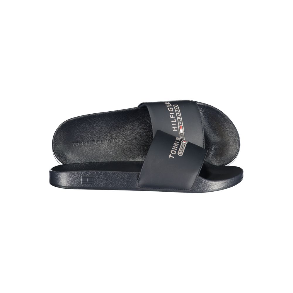 Tommy Hilfiger Blue Polyurethane Men Men's Slipper
