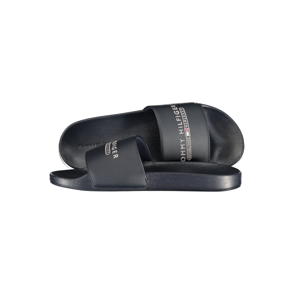 Tommy Hilfiger Blue Polyurethane Men Men's Slipper