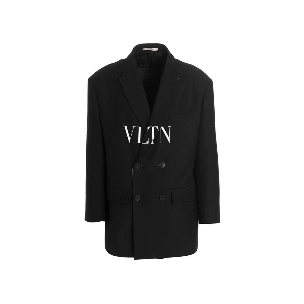 Valentino Garavani Black Silk Men's Blazer