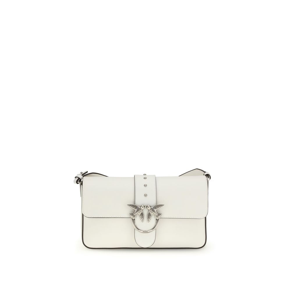 PINKO White Leather Shoulder Women's Bag