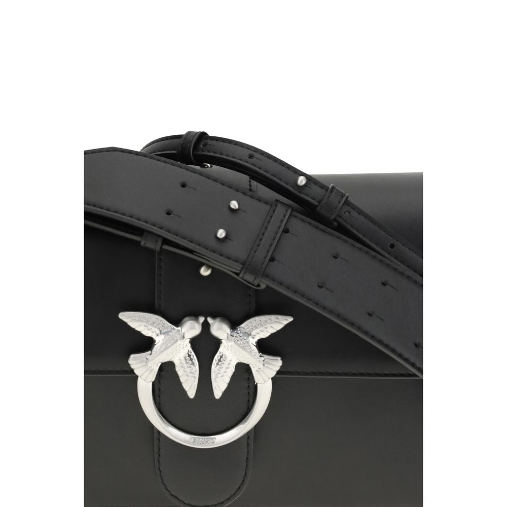 PINKO Black Leather Shoulder Women's Bag