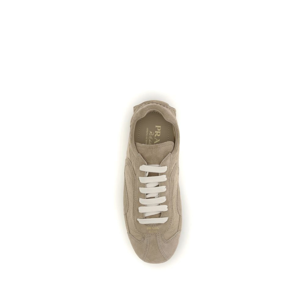 Prada Beige Lamb Ovis Aries Athletic Women's Sneakers