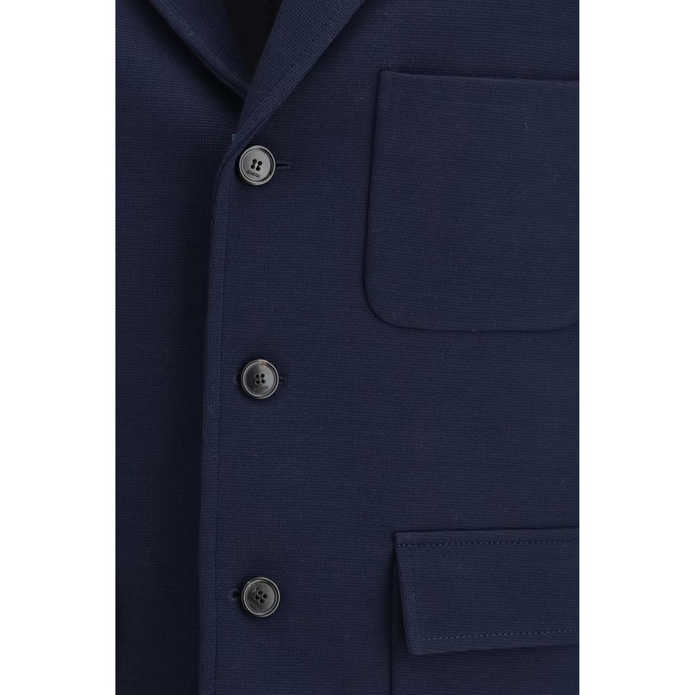 Gucci Blue Cotton Men's Coat