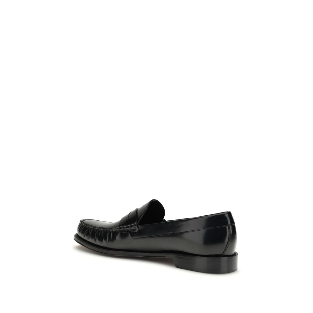 Tom Ford Black Calf Leather Bos Taurus Slip-On Men's Loafers