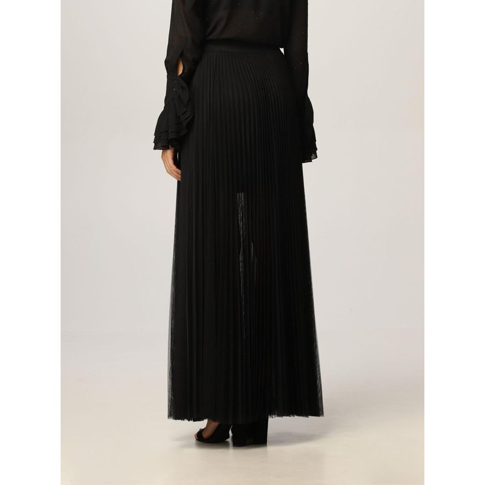 Patrizia Pepe Black Polyester Long Women's Skirt