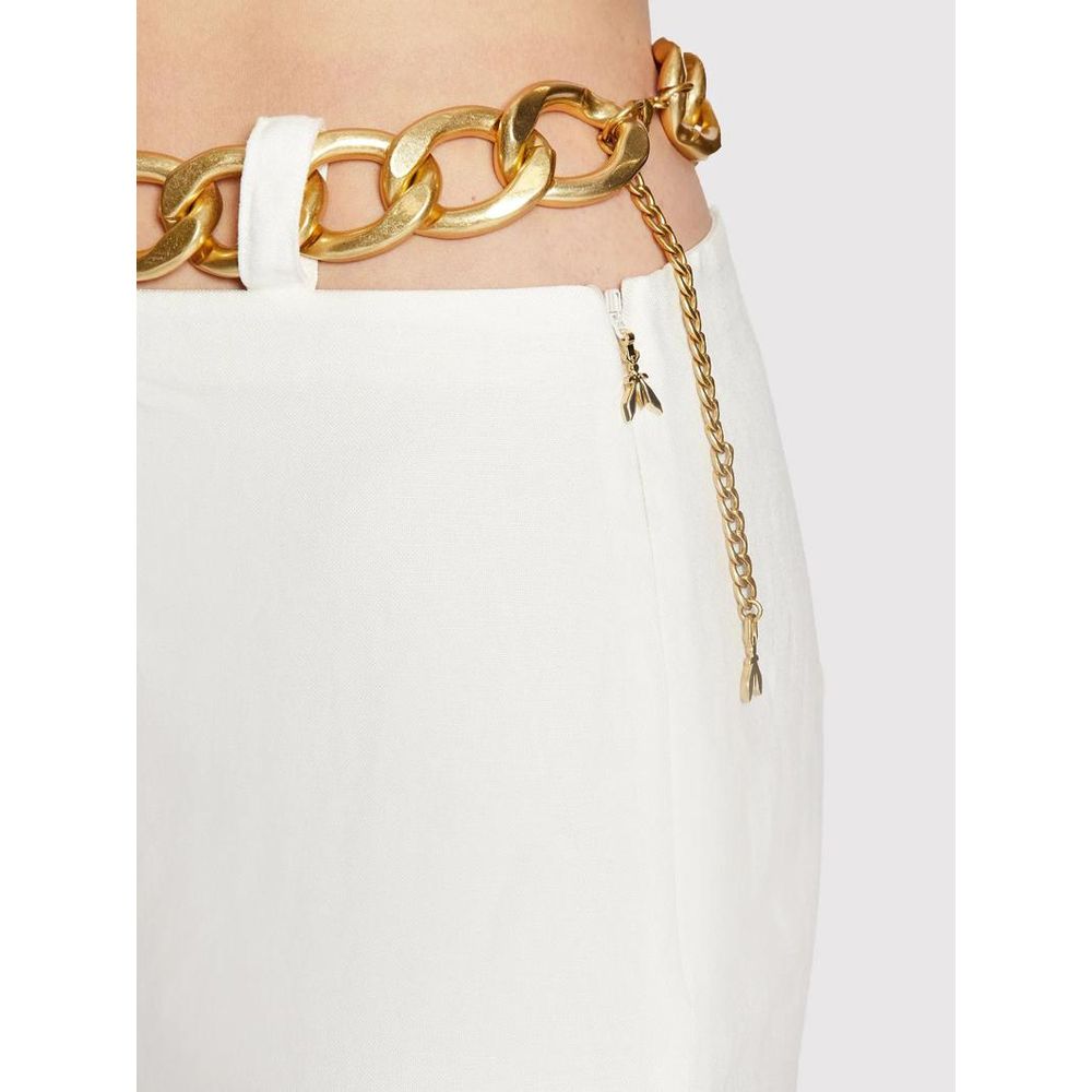 Patrizia Pepe White Viscose Long Women's Skirt