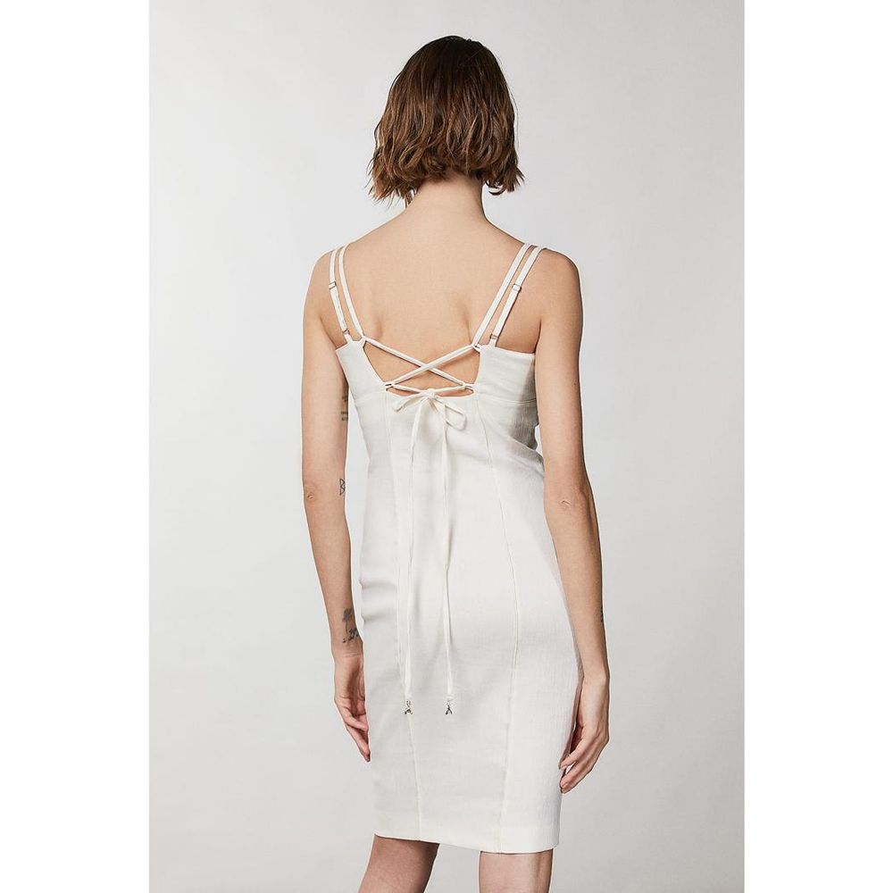 Patrizia Pepe White Flax Casual Women's Dress