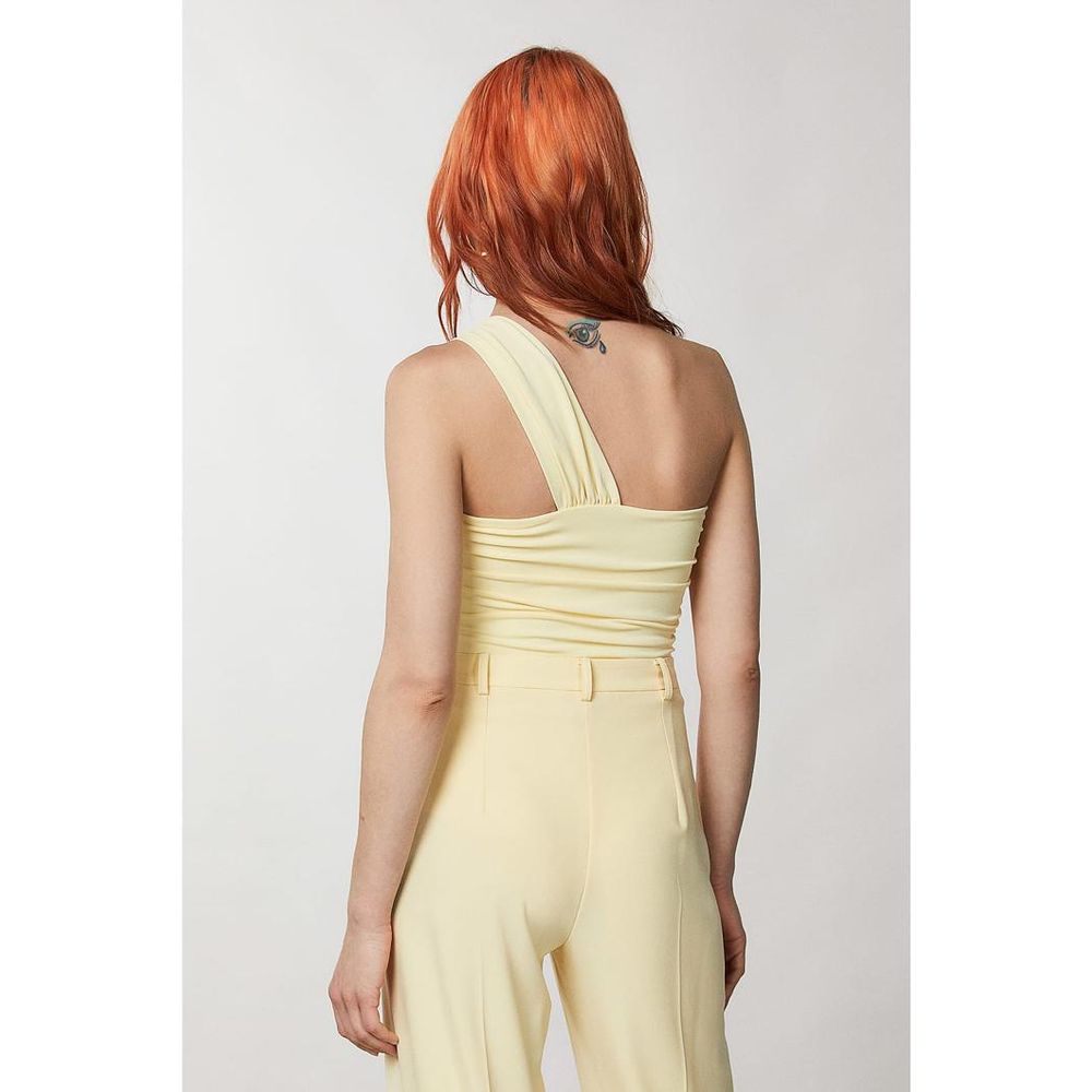 Patrizia Pepe Yellow Acetate Tank Women's Tops