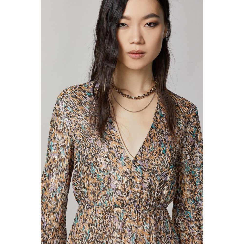 Patrizia Pepe Gold Silk Casual Women's Dress