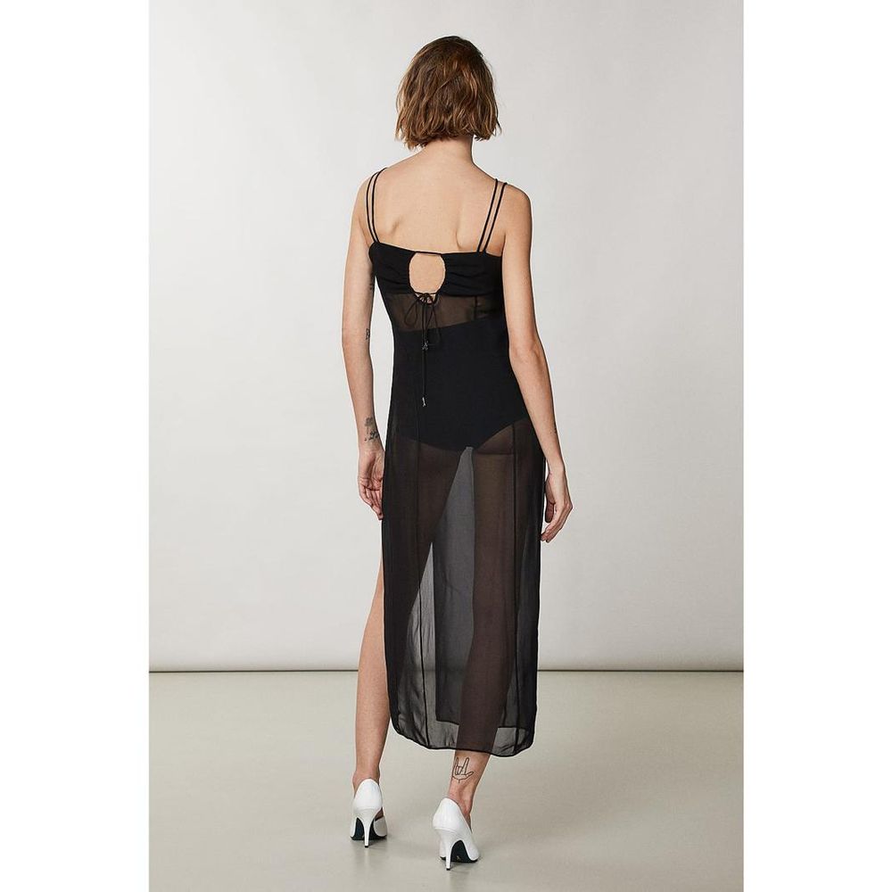 Patrizia Pepe Black Viscose Cocktail Women's Dress