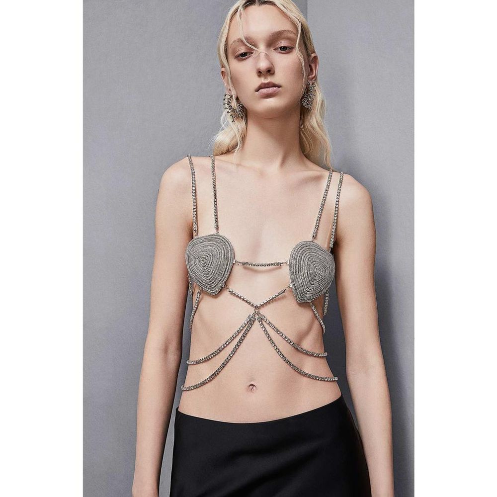 Patrizia Pepe White Copper Women's Bra