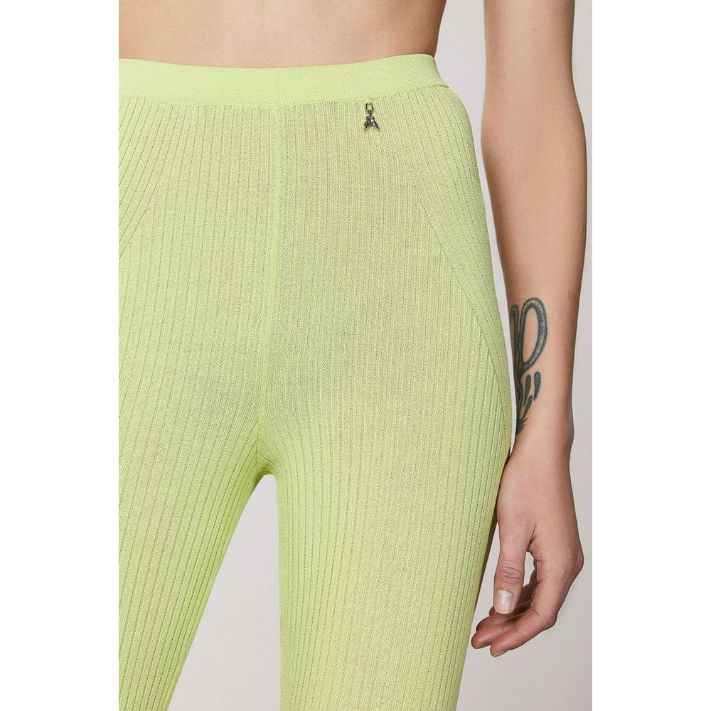 Patrizia Pepe Yellow Viscose Casual Women's Pants