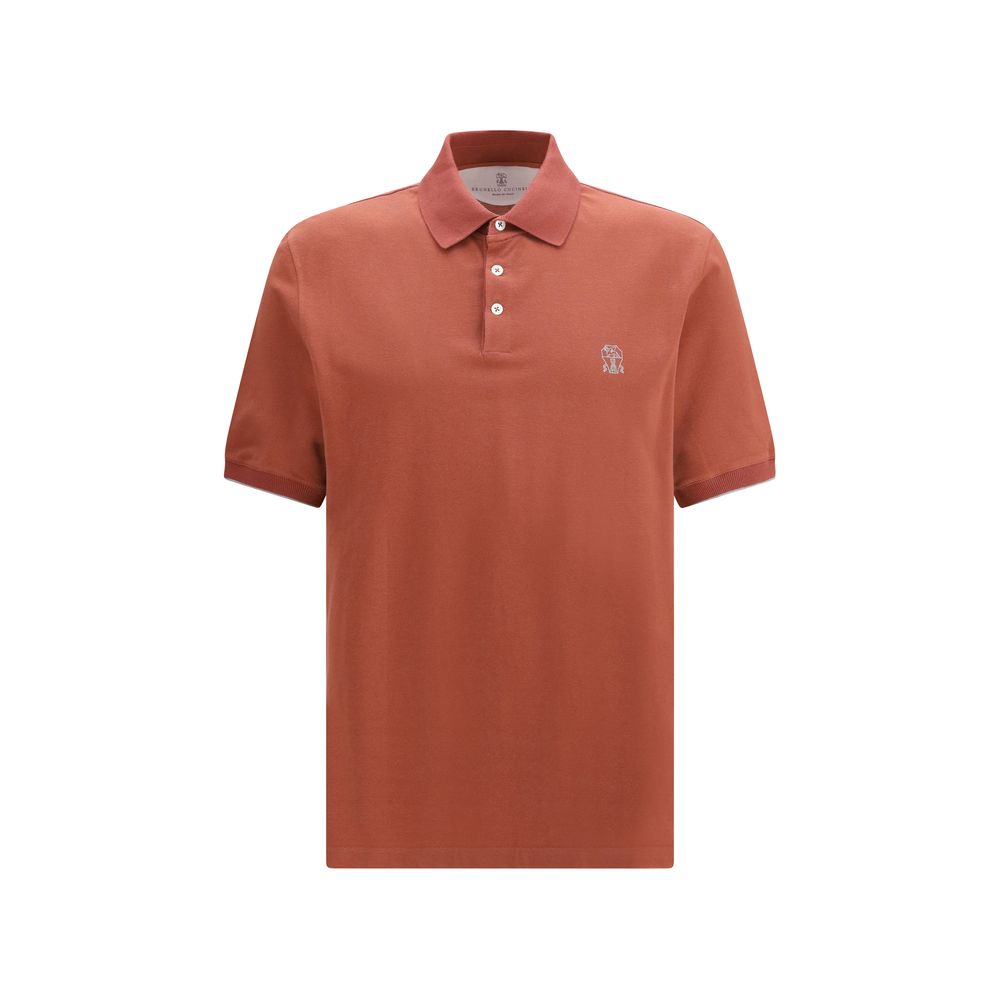 Brunello Cucinelli Red Cotton Men's Shirt