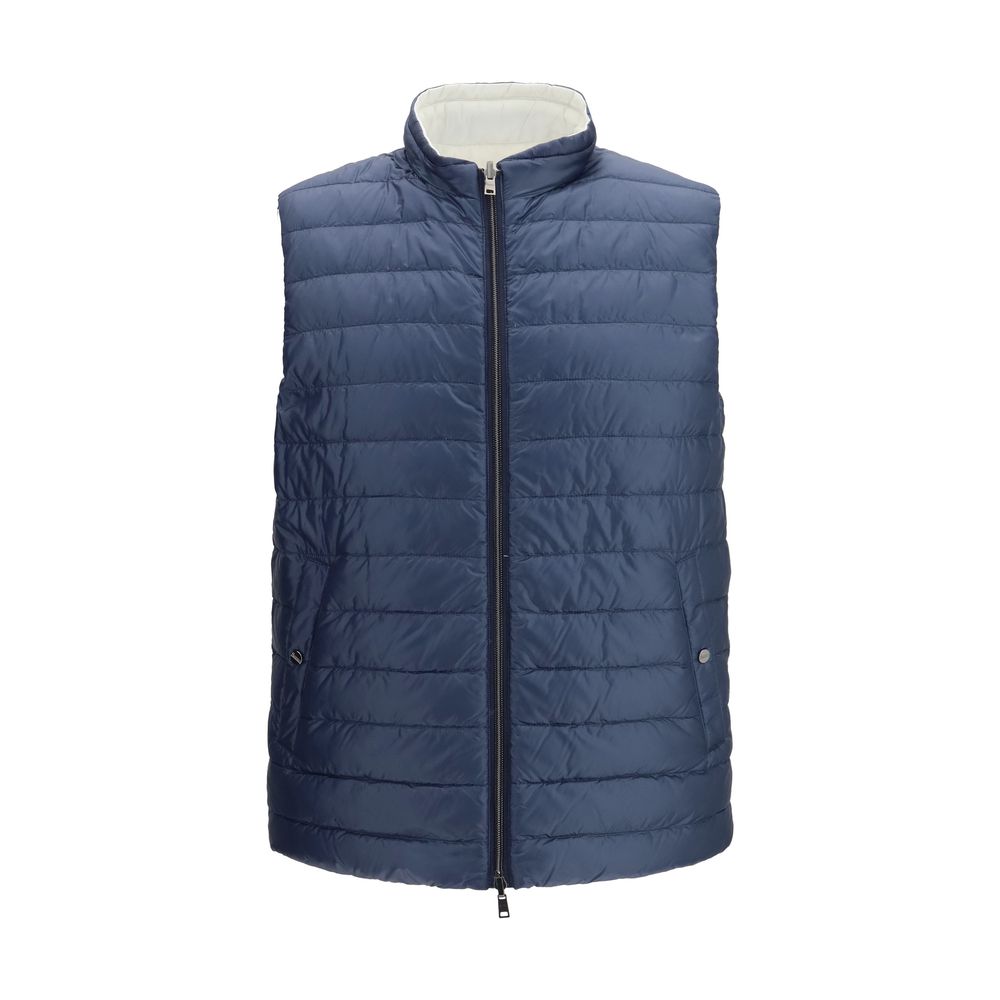 Herno White Polyamide Sleeveless Men's Jacket