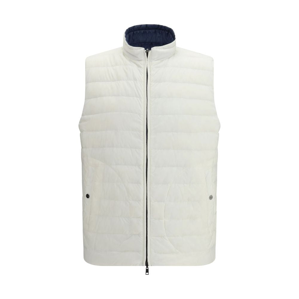 Herno White Polyamide Sleeveless Men's Jacket