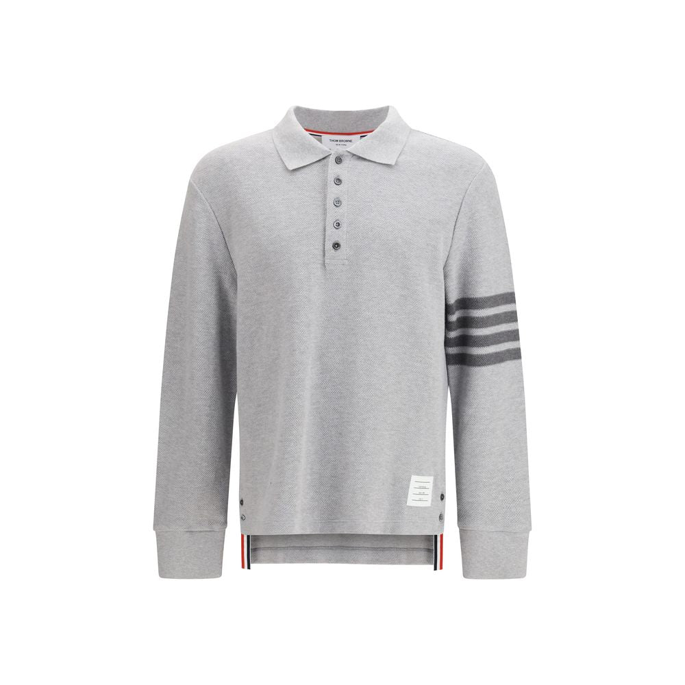 Thom Browne Gray Cotton Polo Men's Shirt