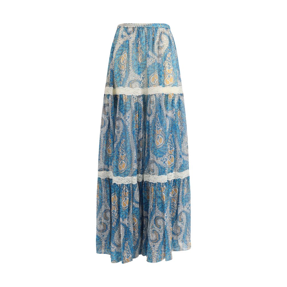 Etro Multicolor Silk Long Women's Skirt