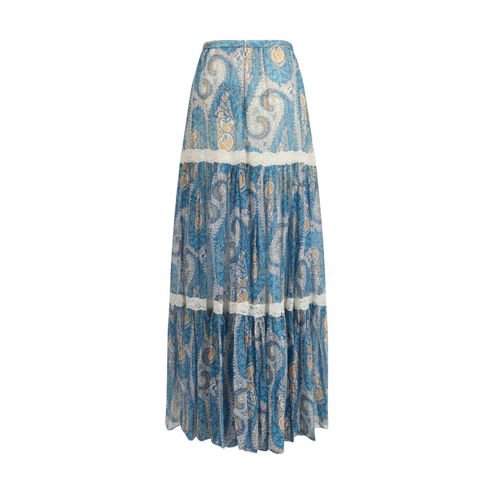 Etro Multicolor Silk Long Women's Skirt
