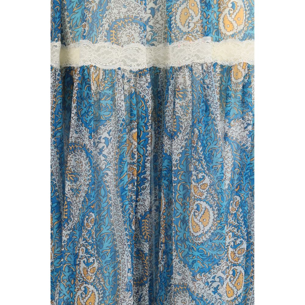 Etro Multicolor Silk Long Women's Skirt