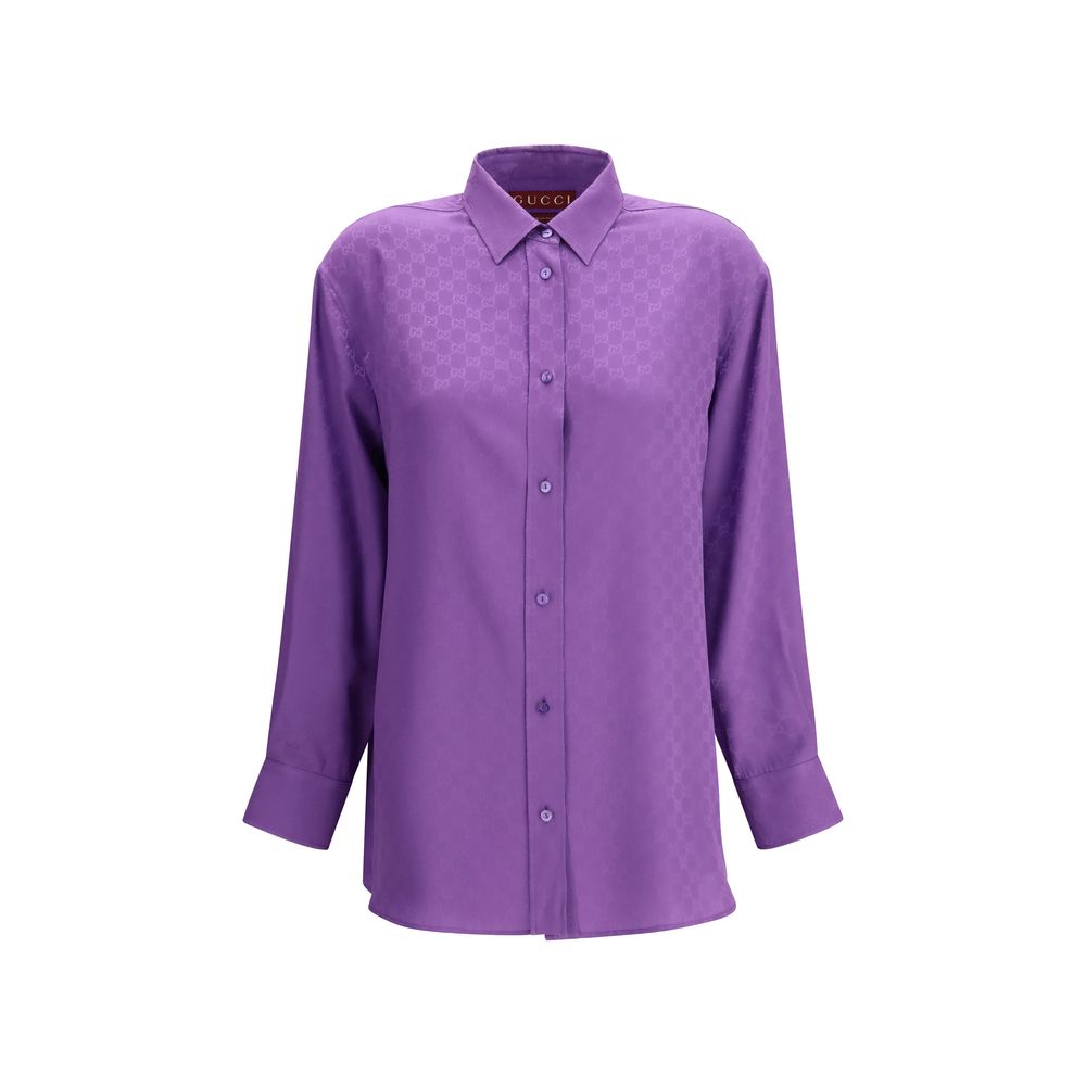 Gucci Purple Silk Women's Shirt