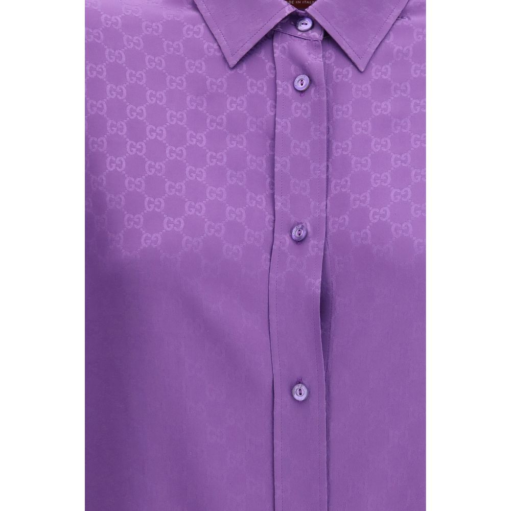Gucci Purple Silk Women's Shirt