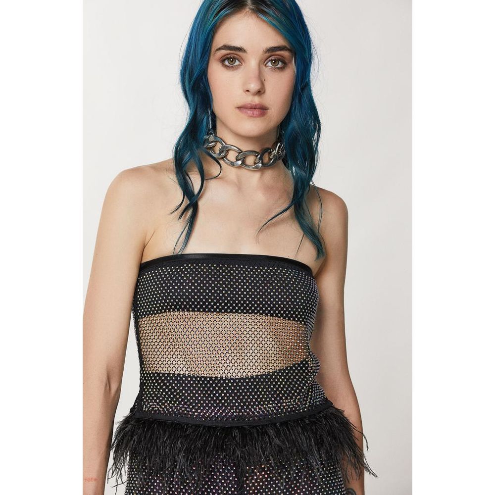 Patrizia Pepe Black Polyester Tank Women's Tops